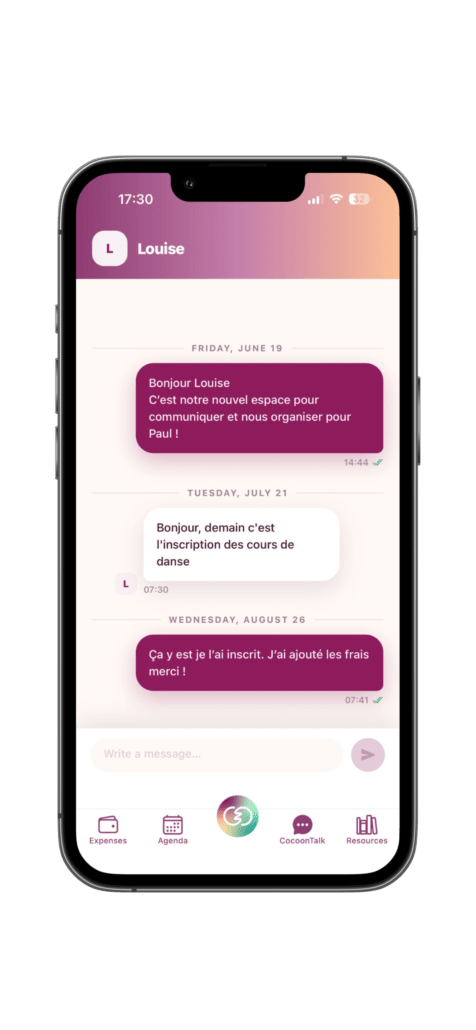 Image messagerie sécurisée pour communiquer entre parents séparés