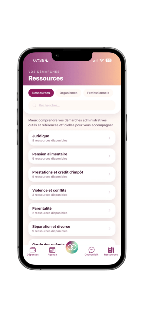 Image ressources et liens pour soutenir les parents dans la coparentalité